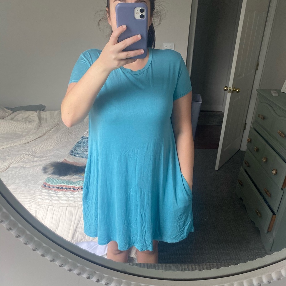 PIKO Light Blue Dress with Pockets